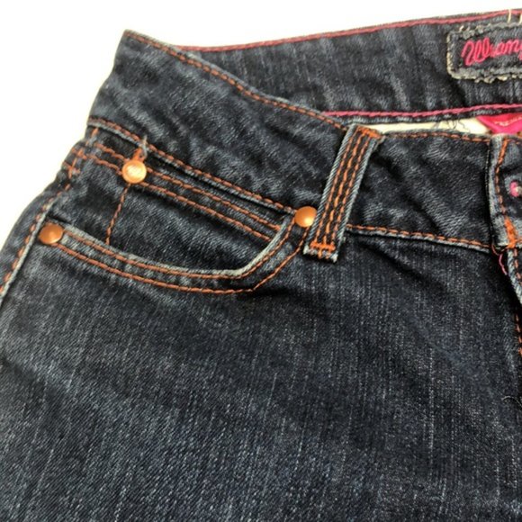 LIKE NEW WRANGLER PREMIUM PATCH BOOTCUT JEANS 4/27x34 😎 - Picture 5 of 13